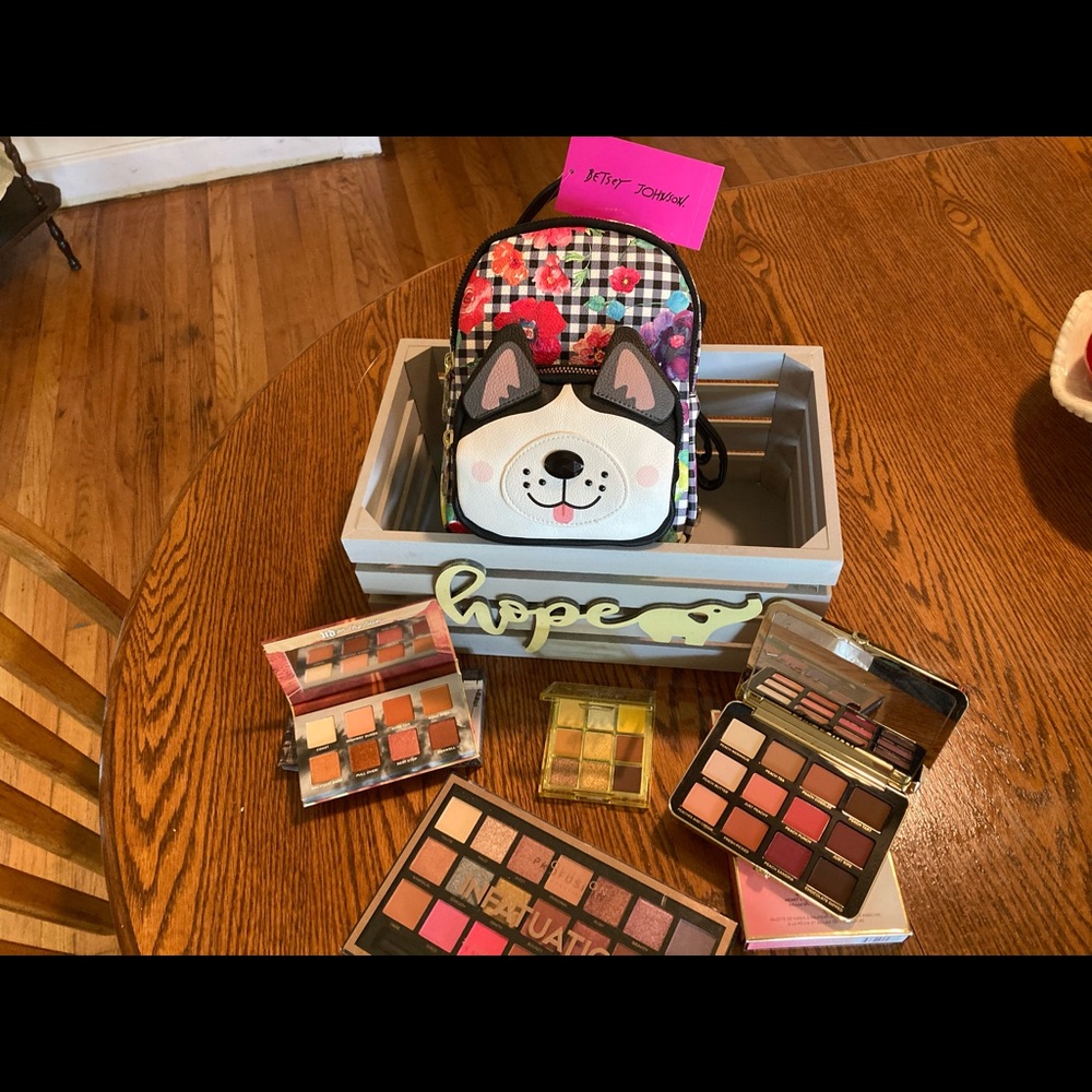 Betsey Johnson bag/high end makeup